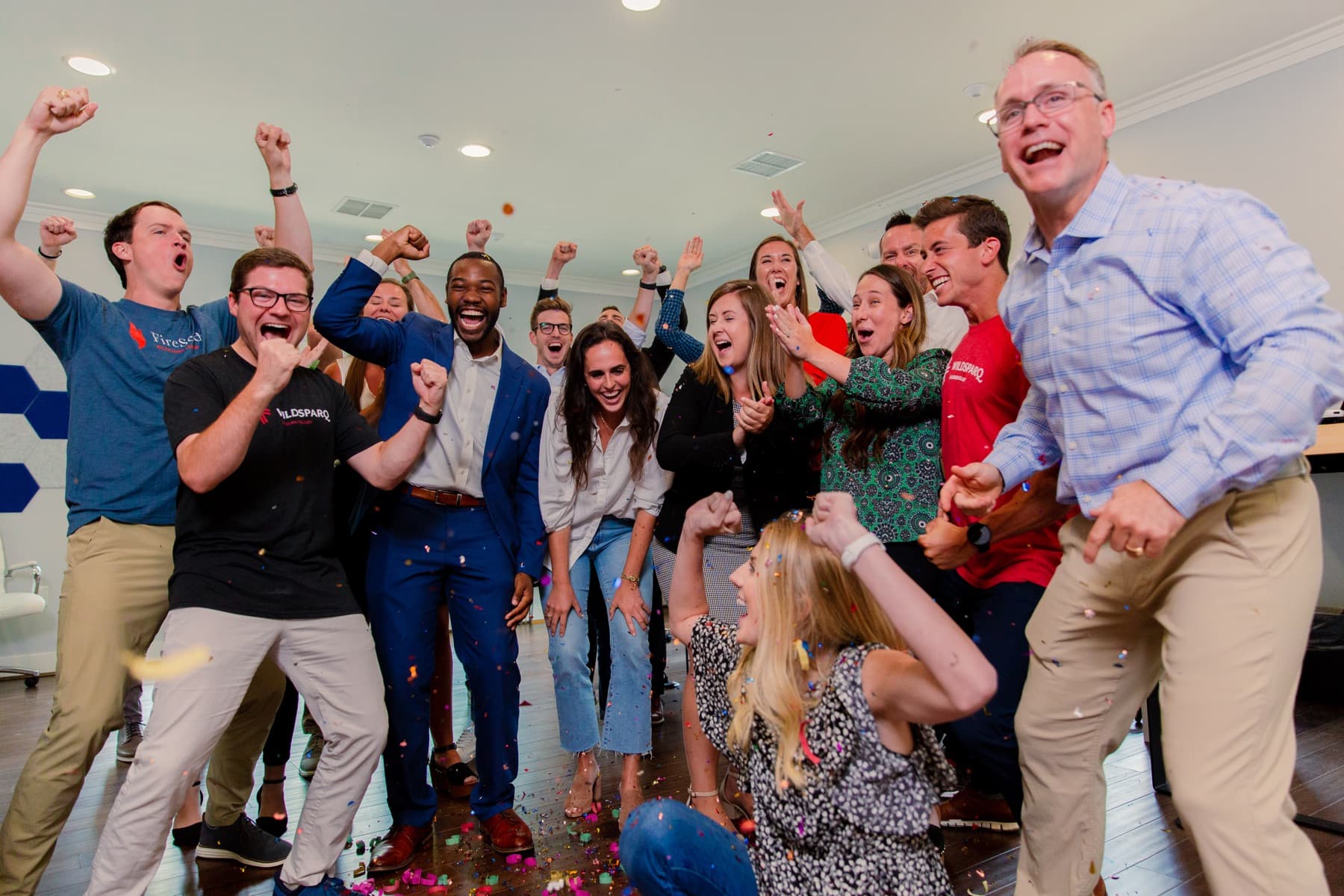 The FireSeeds team celebrating a placement